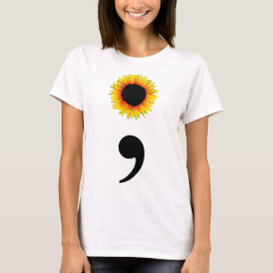 T-shirt Semicolon de tournesol