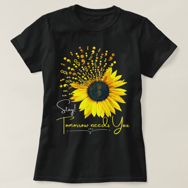 T-shirt Semicolon de tournesol S (Design devant)