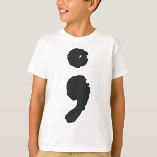 T-shirt Semicolon ; Dépression Et Sensibilisation Au Suici
