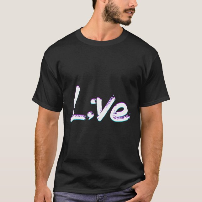 T-shirt Semicolon en direct Sensibilisation à la préventio (Devant)