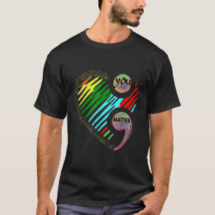T-shirt Semicolon Sensibilisation à la santé mentale