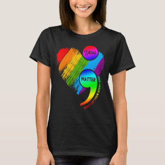 T-shirt Semicolon Sensibilisation à la santé mentale