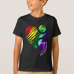 T-shirt Semicolon Sensibilisation à la santé mentale _3