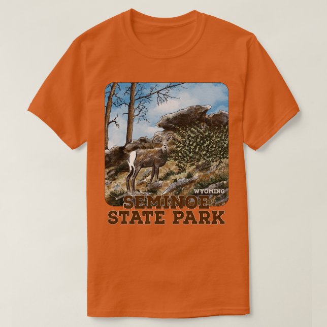 T-shirt Seminoe State Park Wyoming (Design devant)