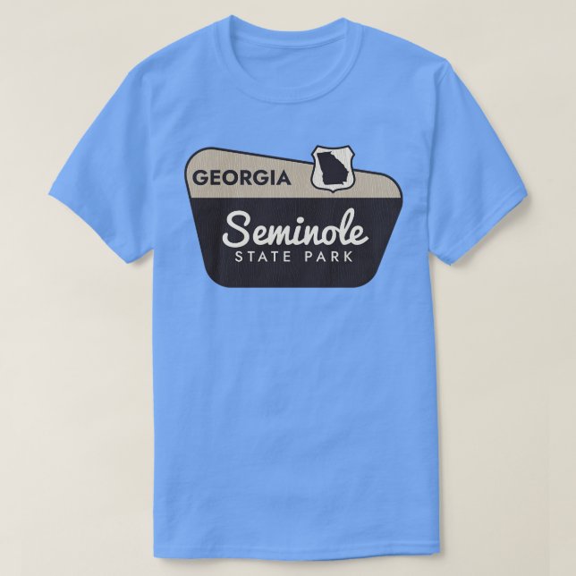 T-shirt Seminole State Park Georgia Affiche de bienvenue (Design devant)