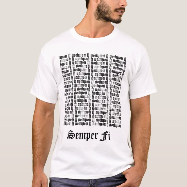 T-shirt Semper fi Ambigram (Devant)