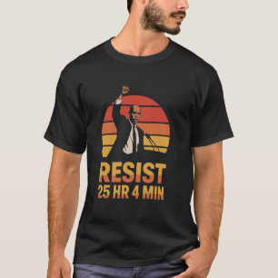 T-shirt Sénateur américain Cory Booker Résiste 25 Hr 4 Min
