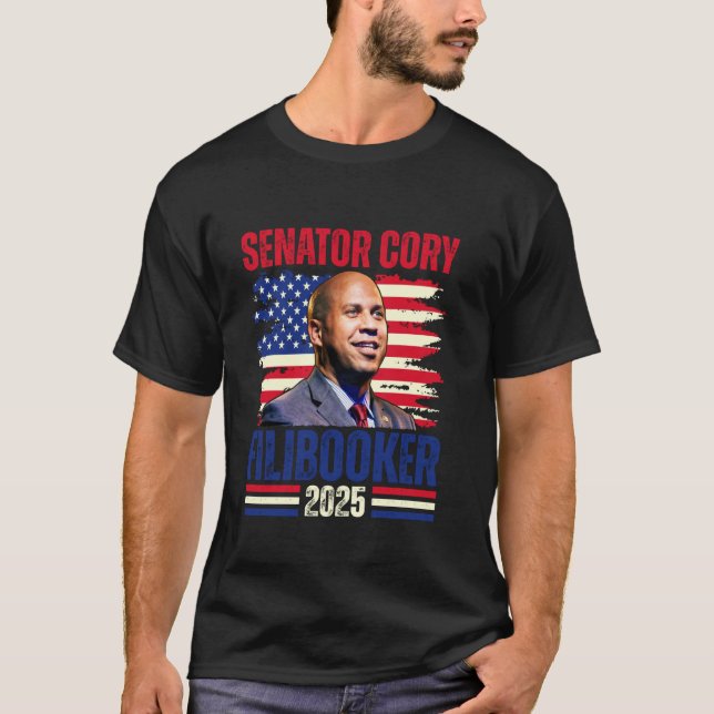 T-shirt Senator Cory Booker Filibuster Cory FiliBooker New (Devant)