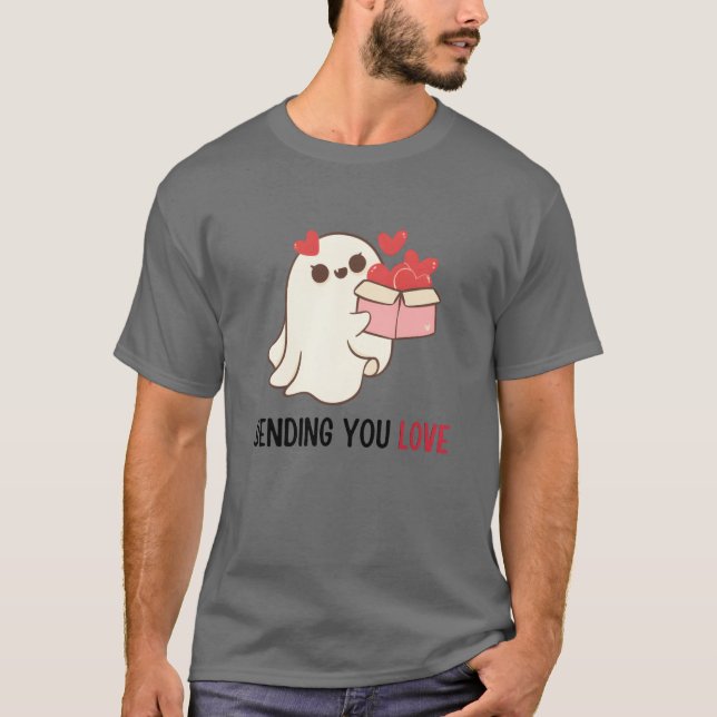 T-shirt Sending you love cute love quotes girl (Devant)