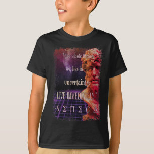 T-shirt Seneca Stoic Citation Live Now Stoicism Philosophi