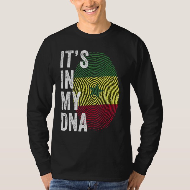 T-shirt Sénégal C'est Dans Mon ADN Empreinte Sénégalaise M (Devant)