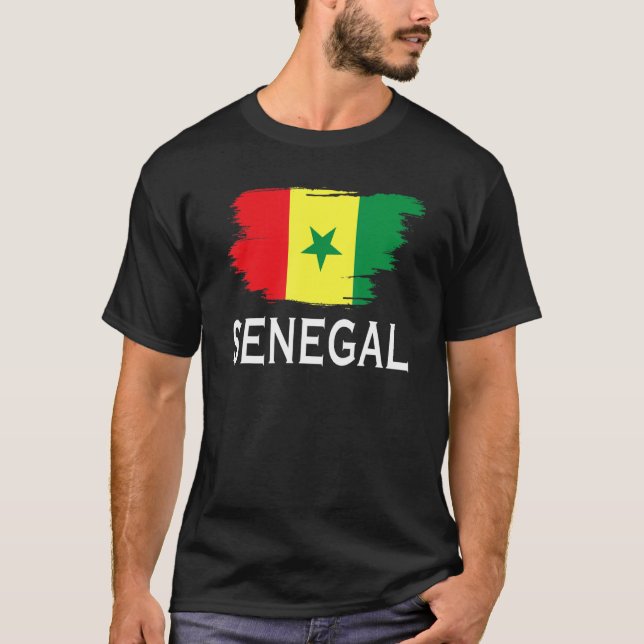 T-shirt Senegal Country Senegalese Flag for Men Women Kids (Devant)