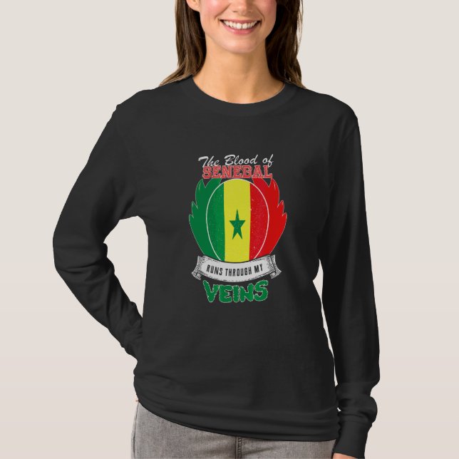 T-shirt Sénégal dans mes veines (Devant)