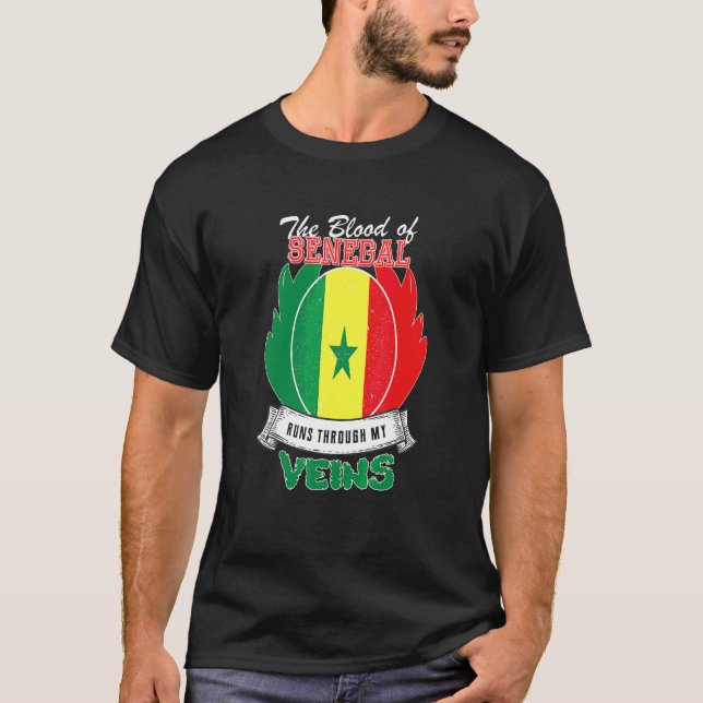 T-shirt Sénégal dans mes veines (Devant)