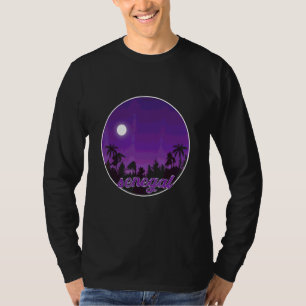 T-shirt Sénégal de Nuit Avec Palmiers