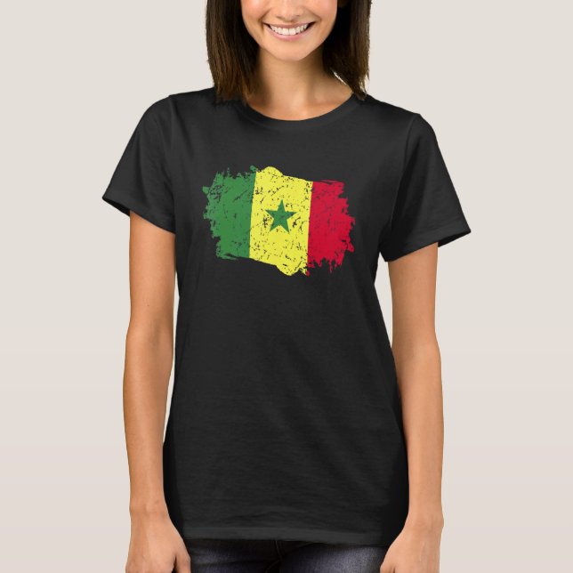 T-shirt Sénégal Drapeau Pays Drapeau Sénégal (Devant)