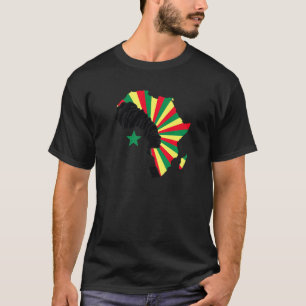 T-shirt Sénégal Drapeau sénégalais Afrique Carte Patrimoin