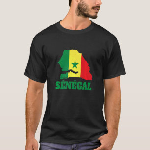 T-shirt Sénégal fan de football et football 2022 Drapeau d