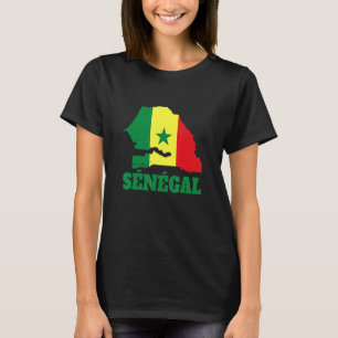 T-shirt Sénégal fan de football et football 2022 Drapeau d