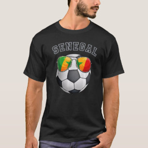 T-shirt Sénégal Fan de football Sunglass Football Sénégala