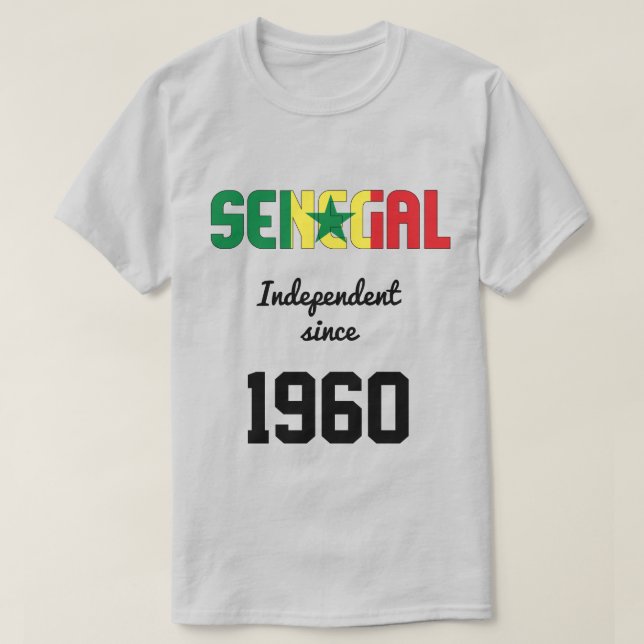 T-shirt Sénégal Fête de l'Indépendance Drapeau (Design devant)