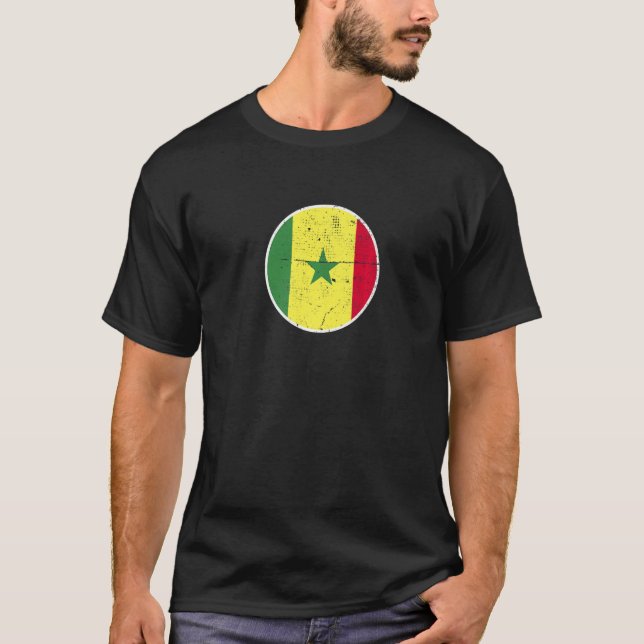 T-shirt Sénégal Fier Drapeau sénégalais (Devant)