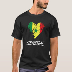 T-shirt Sénégal Sénégalais Afrique de l'Ouest Fière Amour 
