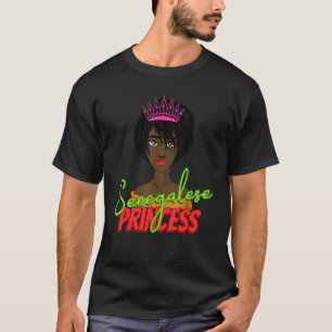 T-shirt Sénégal Sénégalaise Afrique de l'Ouest Fière Princ