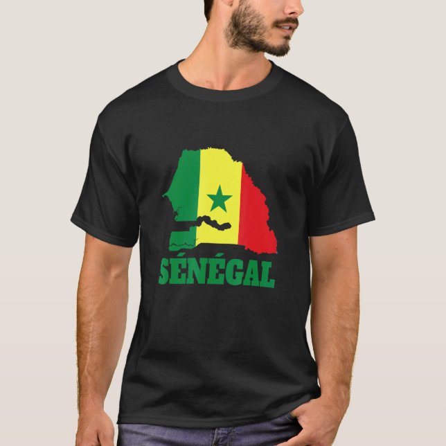 T-shirt Senegal soccer & football fan 2022 Flag of Senegal (Devant)