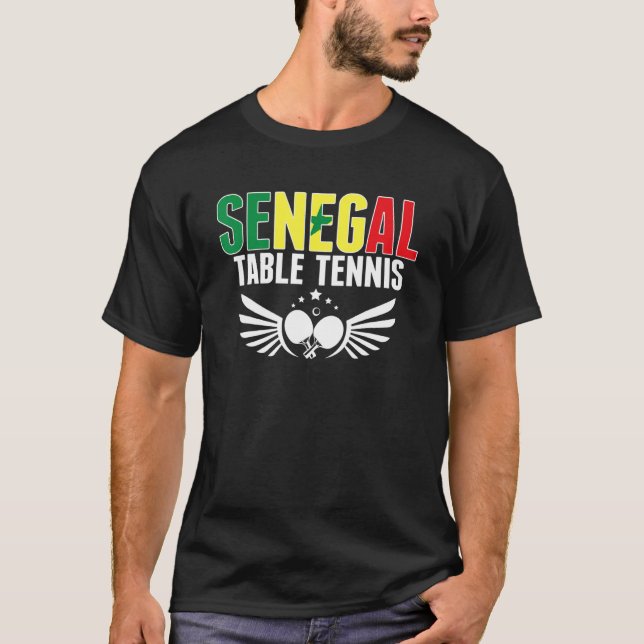 T-shirt Senegal Table Tennis   Support Senegalese Ping Pon (Devant)