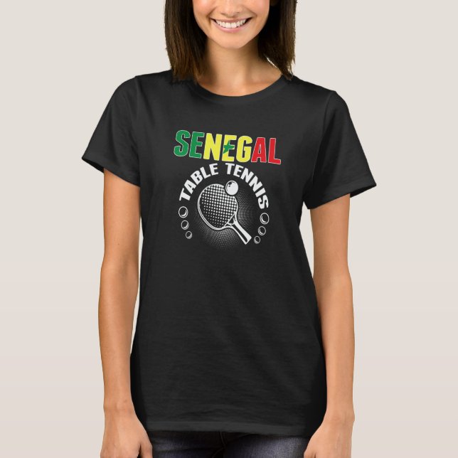 T-shirt Senegal Table Tennis  Support Senegalese Ping Pong (Devant)