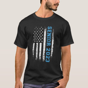 T-shirt Senior 2023 American Flag USA Graduation Class Of