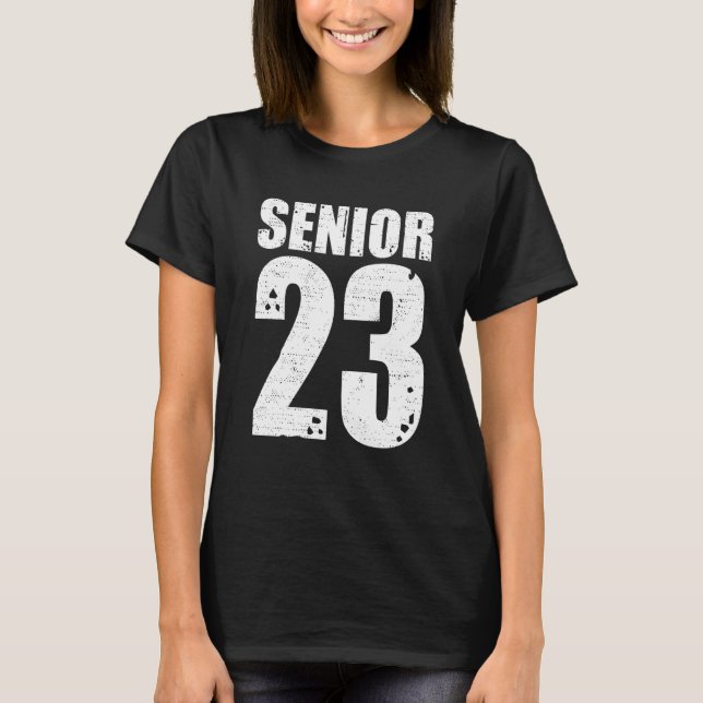 T-shirt Senior 2023 Classe De 23 Mignonnes Graduation Pour (Devant)
