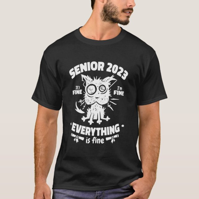 T-shirt Senior 2023 Graduate Class 2023 C'Est Bien Je Vais (Devant)