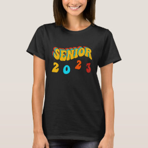 T-shirt Senior 2023 Retour À L'École Leopard Mon Dernier P