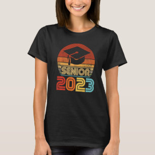 T-shirt Senior 2023 Retro Vintage Premier Jour De Classe