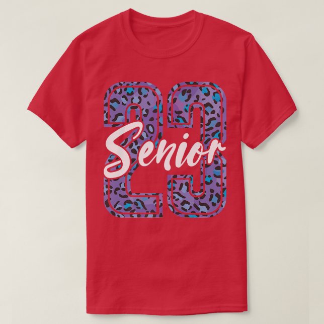 T-shirt senior 2023 shirt leopard 23 for men women senior  (Design devant)
