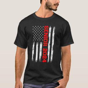 T-shirt Senior 2024 American Flag USA Graduation Class of