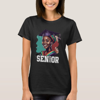 T-shirt Senior 2024 Black Girl Graduation Class of 2024 Gi