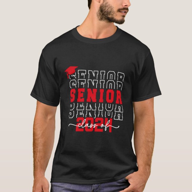 T-shirt Senior 2024 Class Of 2024 Back To School Graduatio (Devant)