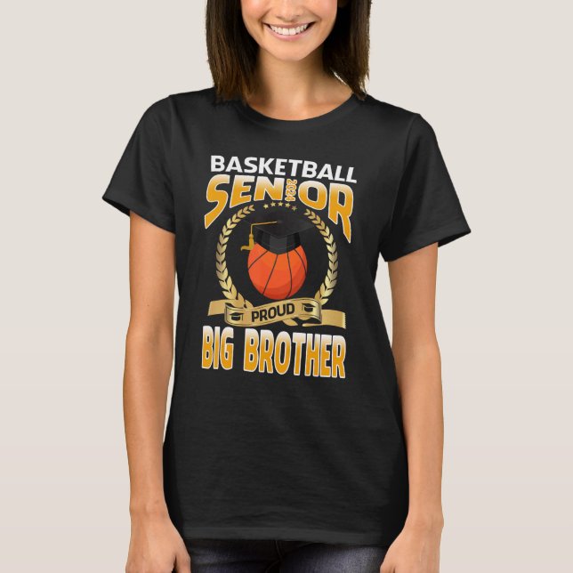 T-shirt Senior 2024 Fier Big Brother Basketball Graduation (Devant)
