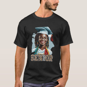 T-shirt Senior 2025 Black Girl Graduation Class of 2025 Le