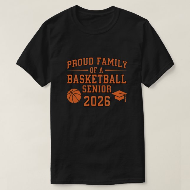 T-shirt Senior 2026 Basketball Player Class of 2026 Grad  (Design devant)