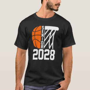 T-shirt Senior 2028 Class of 2028 Graduation Basketball Pl