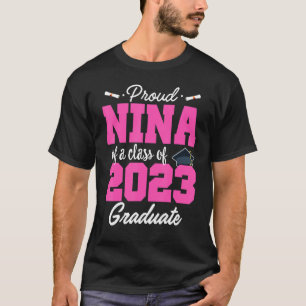 T-shirt Senior 23 Fière Nina d'une classe de 2023 Graduate