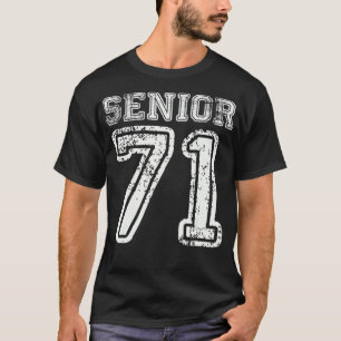 T-shirt Senior 71 Class of 1971 Retro College High School 