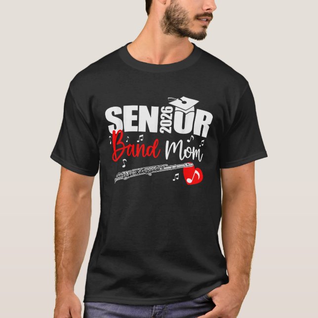 T-shirt Senior Band Mom 2026 Marching Band Class of 2026 F (Devant)