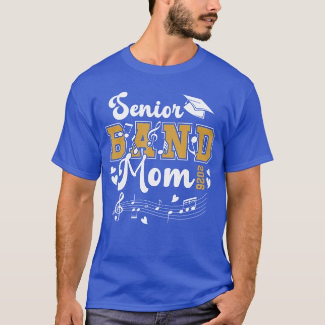 T-shirt Senior Band Mom 2026 Senior Marching Band Mama 202 (Devant)