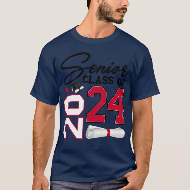 T-shirt Senior Class of 2024 College High School Senior fr (Devant)