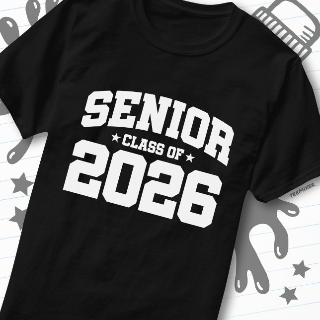 T-shirt Senior Class of 2026 Varsity Graduation Quote (Créateur téléchargé)